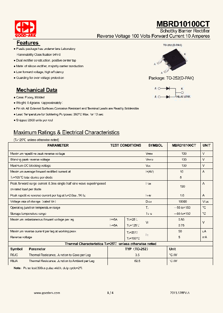 MBRD10100CT_9052722.PDF Datasheet