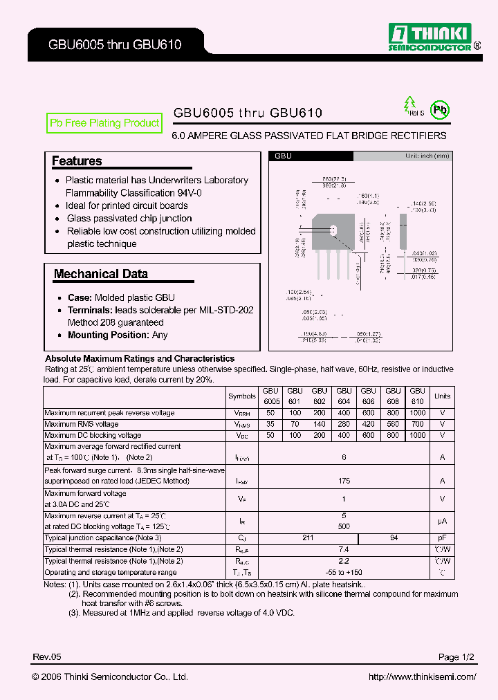 GBU608_9053006.PDF Datasheet
