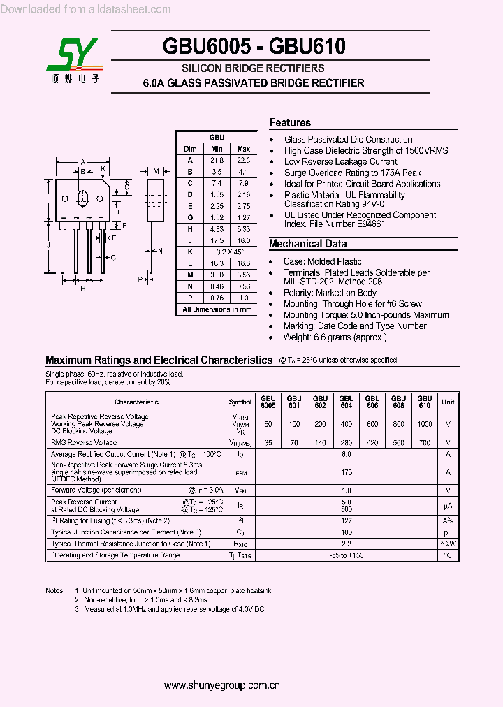 GBU608_9053010.PDF Datasheet