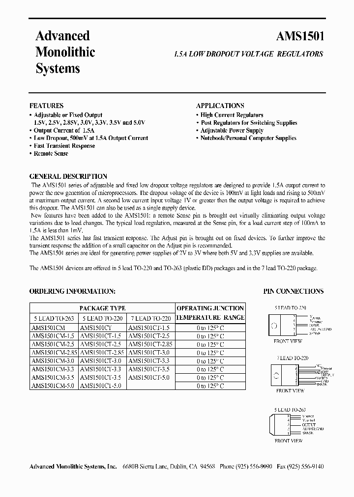 AMS1501CT-15_9053274.PDF Datasheet