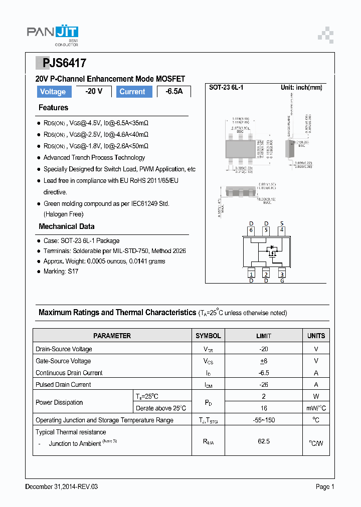 PJS6417_9054397.PDF Datasheet