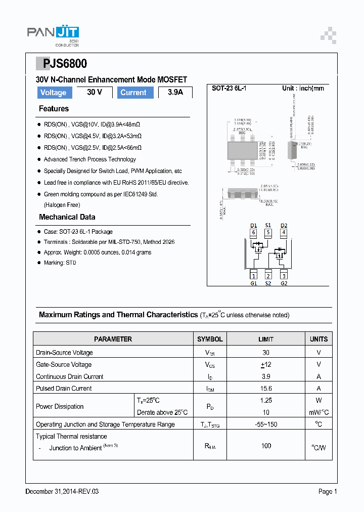 PJS6800_9054404.PDF Datasheet