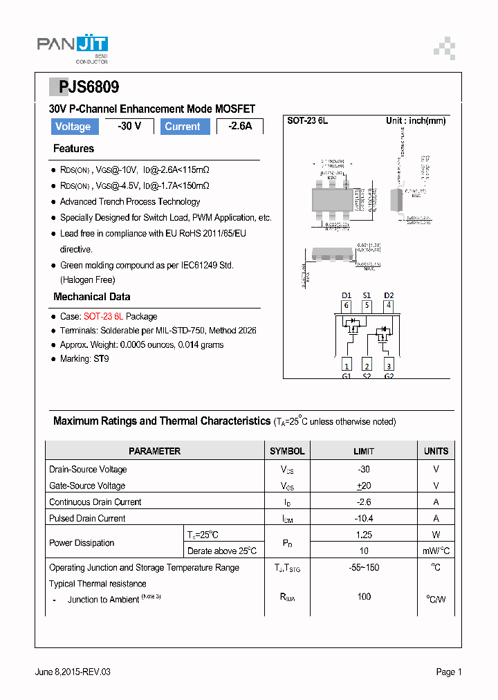 PJS6809_9054407.PDF Datasheet