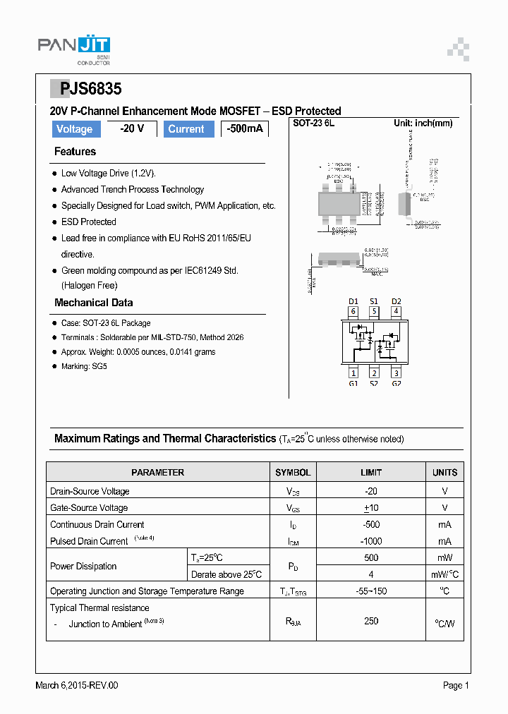 PJS6835_9054415.PDF Datasheet