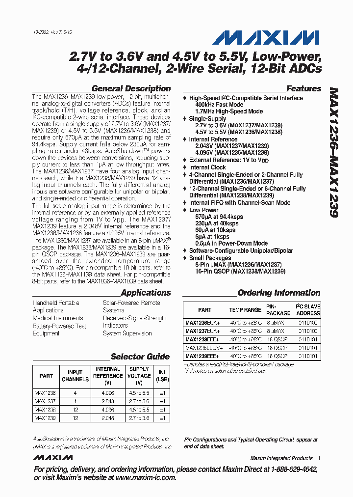 MAX1238EEEV_9054820.PDF Datasheet