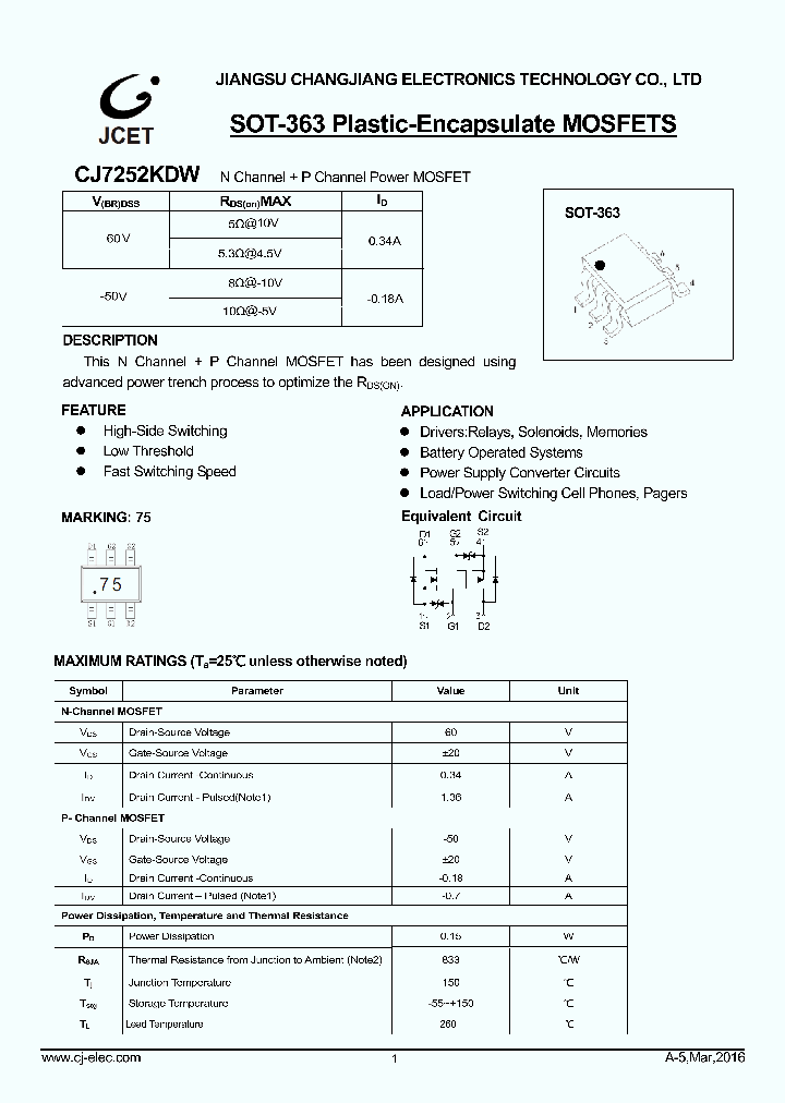 CJ7252KDW_9055250.PDF Datasheet
