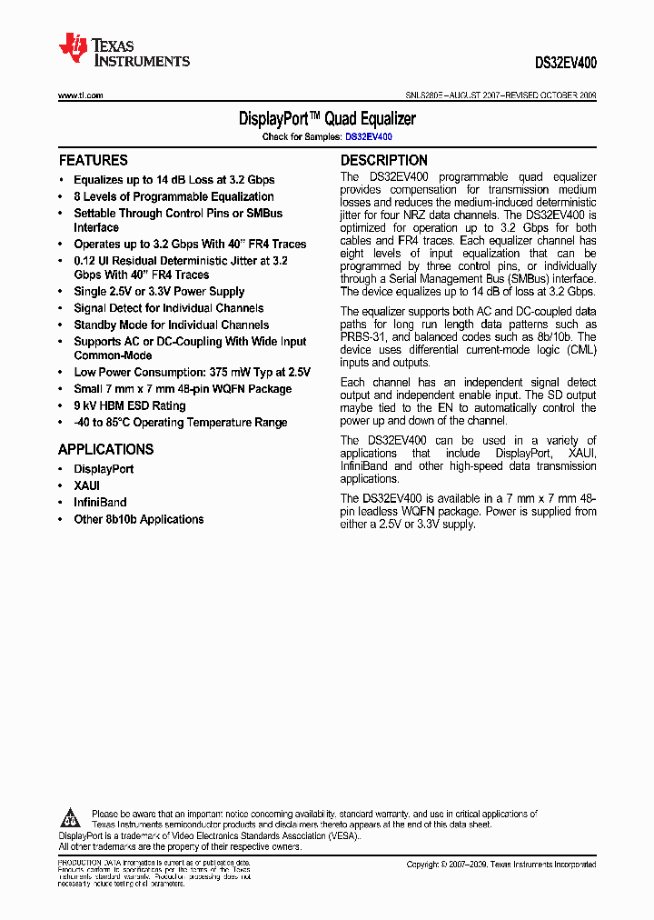 DS32EV400_9055347.PDF Datasheet