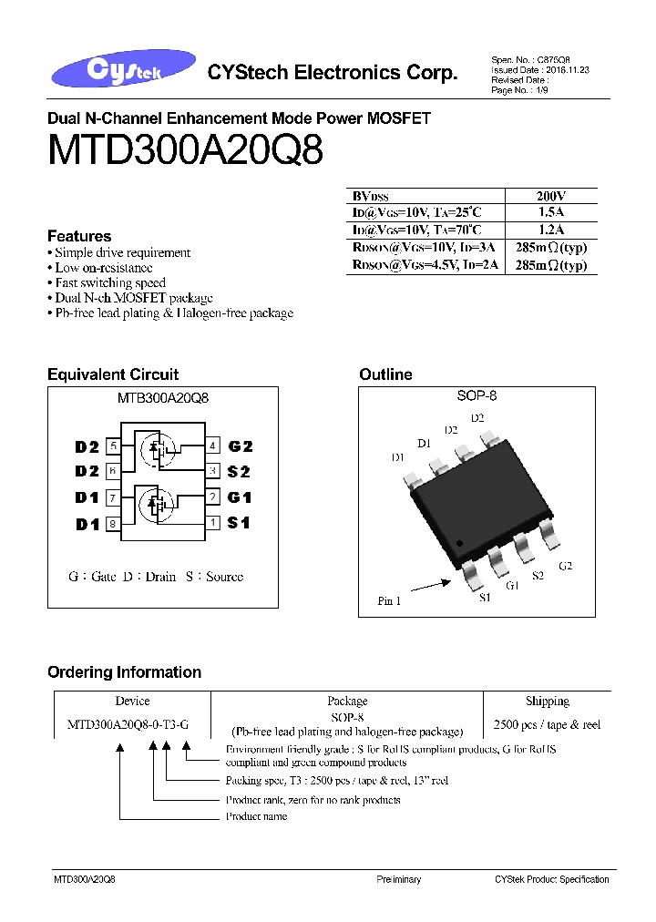 MTD300A20Q8_9055417.PDF Datasheet