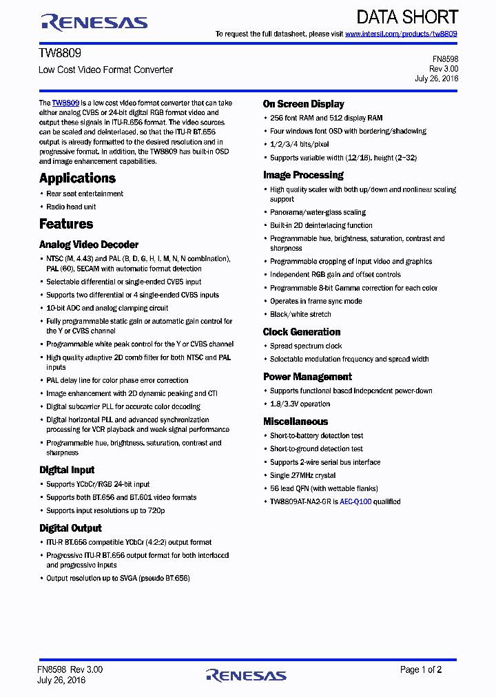 TW8809_9056385.PDF Datasheet
