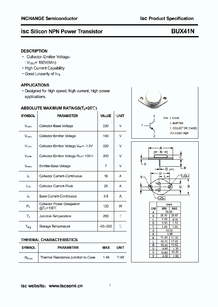 BUX41N_9057011.PDF Datasheet
