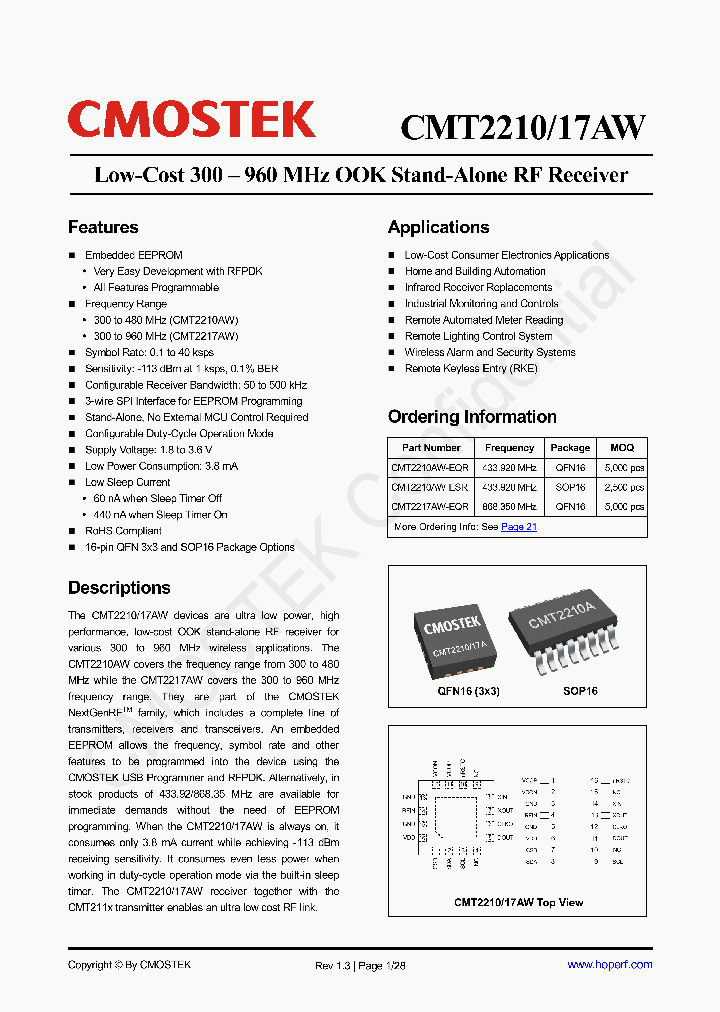 CMT2217AW-EQR_9057232.PDF Datasheet