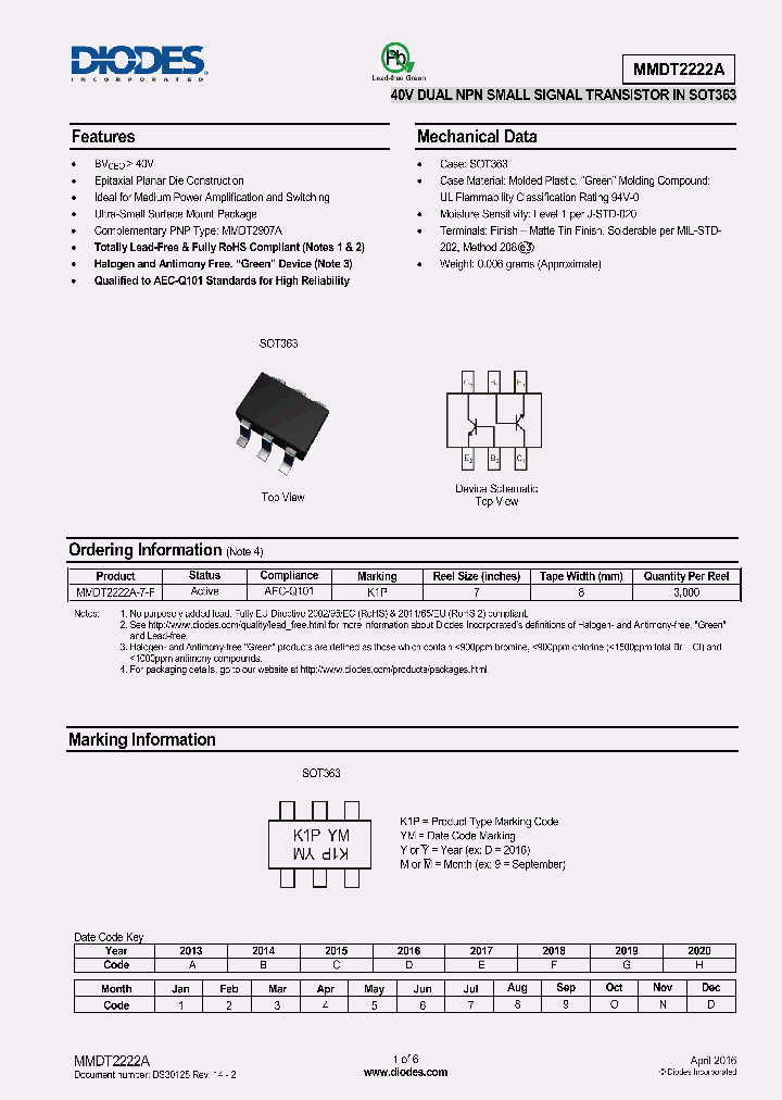 MMDT2222A-7-F_9057334.PDF Datasheet
