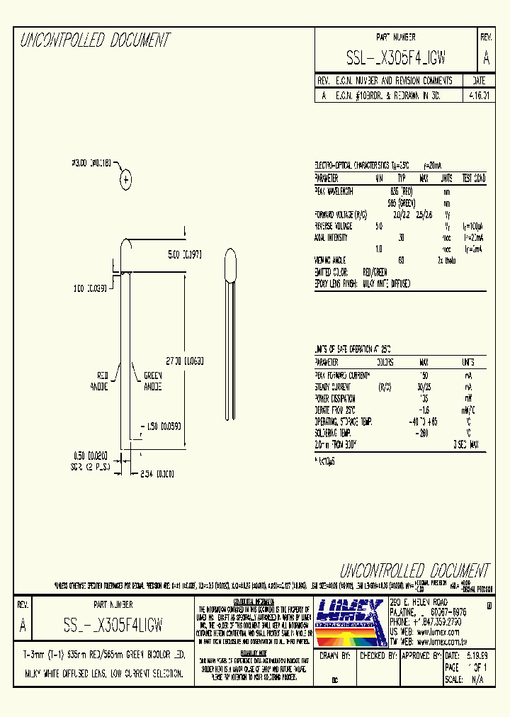 SSL-X305F4LIGW_9057636.PDF Datasheet