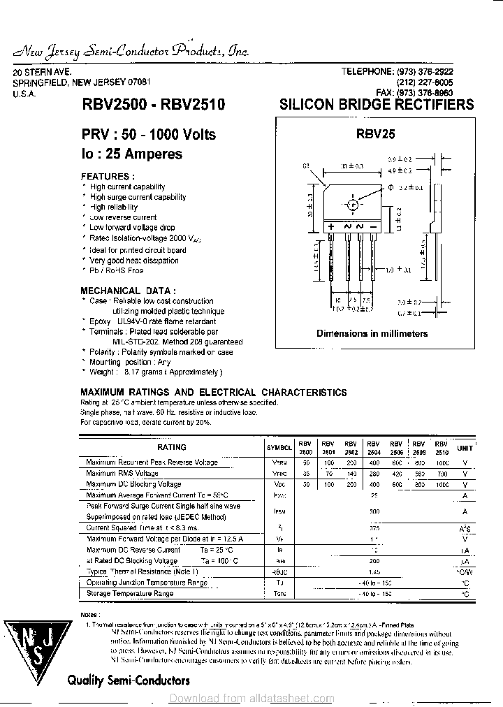 RBV2510_9057690.PDF Datasheet