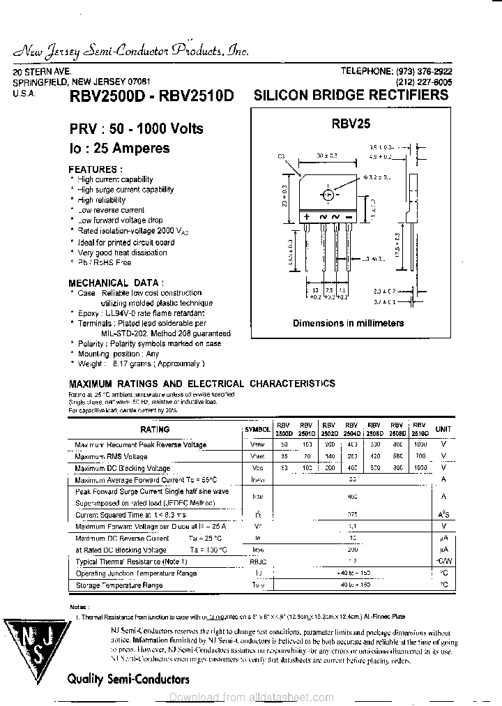 RBV2510D_9057692.PDF Datasheet