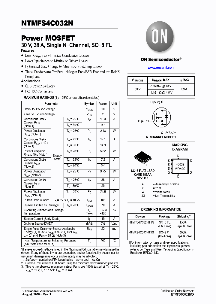 NTMFS4C032N_9058200.PDF Datasheet