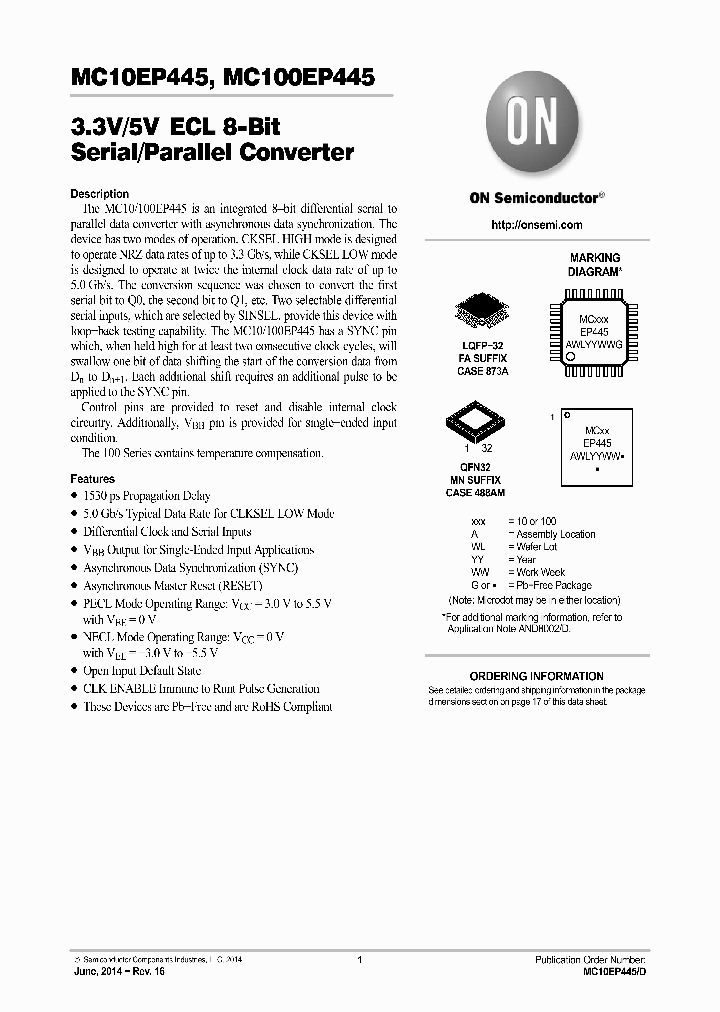 MC100EP445FAG_9058326.PDF Datasheet