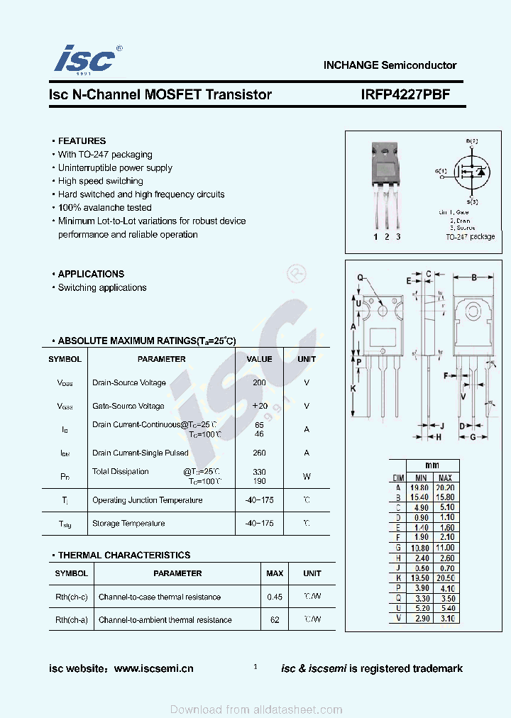 IRFP4227PBF_9058548.PDF Datasheet