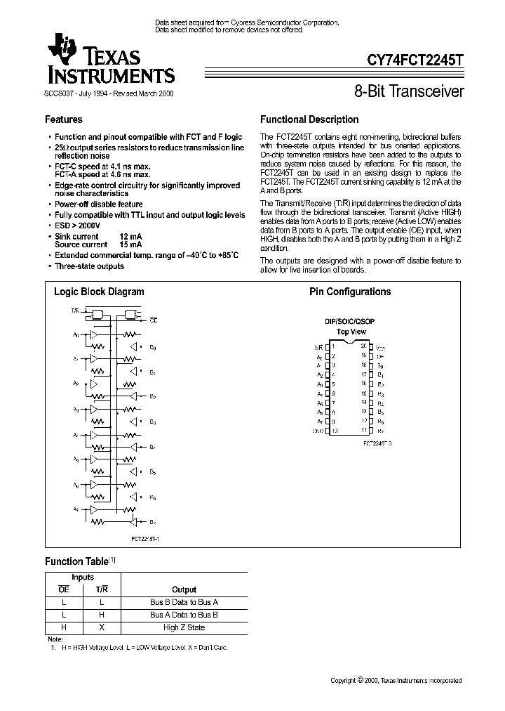CY74FCT2245ATQCT_9058584.PDF Datasheet