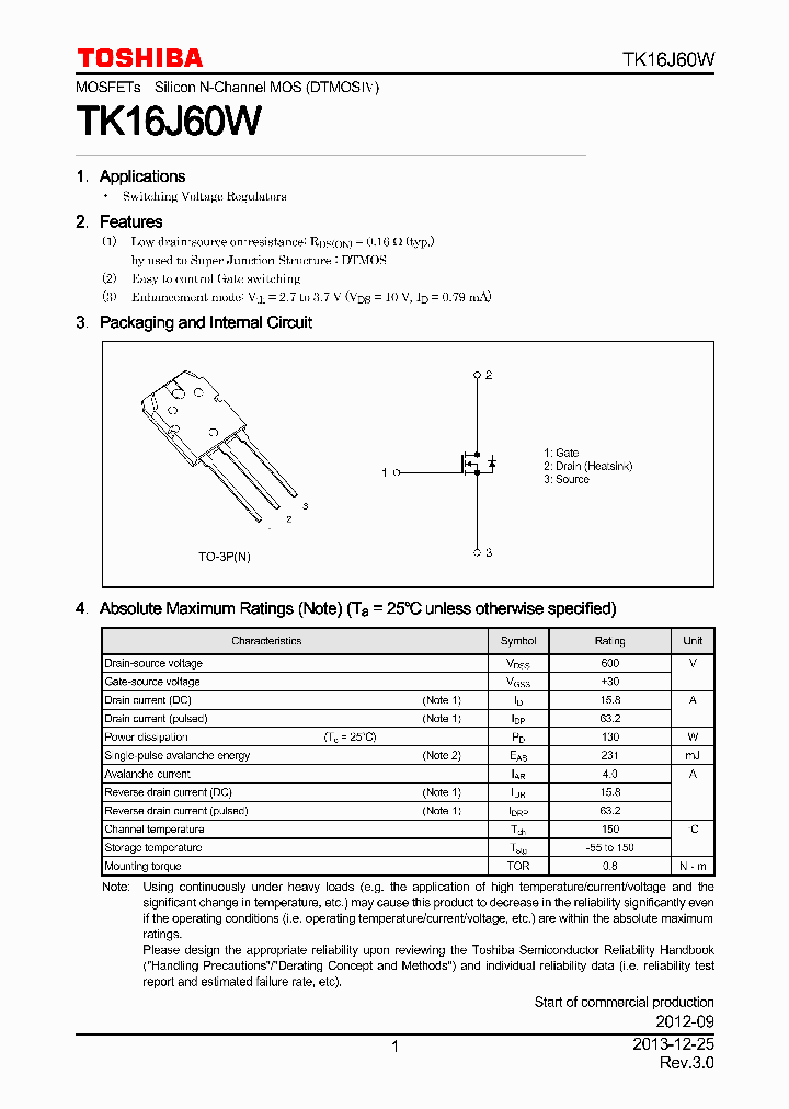 TK16J60W_9058818.PDF Datasheet