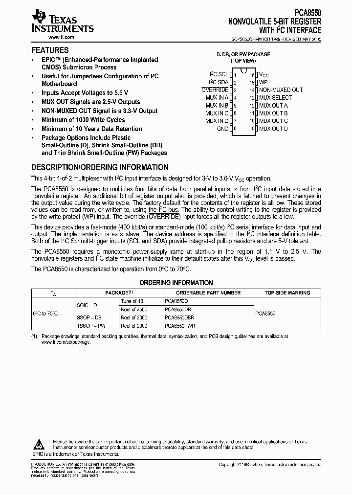 PCA8550_9058956.PDF Datasheet