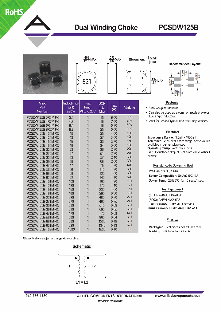 PCSDW125B_9059350.PDF Datasheet