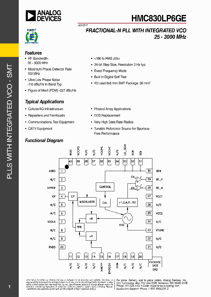 HMC830LP6GE_9059386.PDF Datasheet