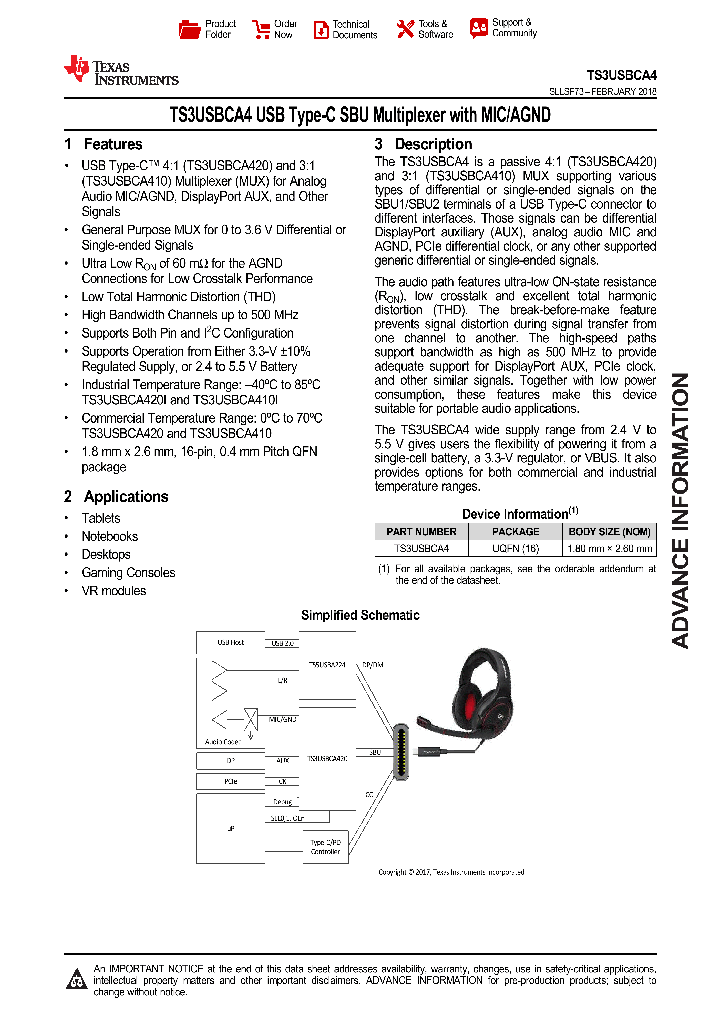XTS3USBCA410RSVR_9060444.PDF Datasheet