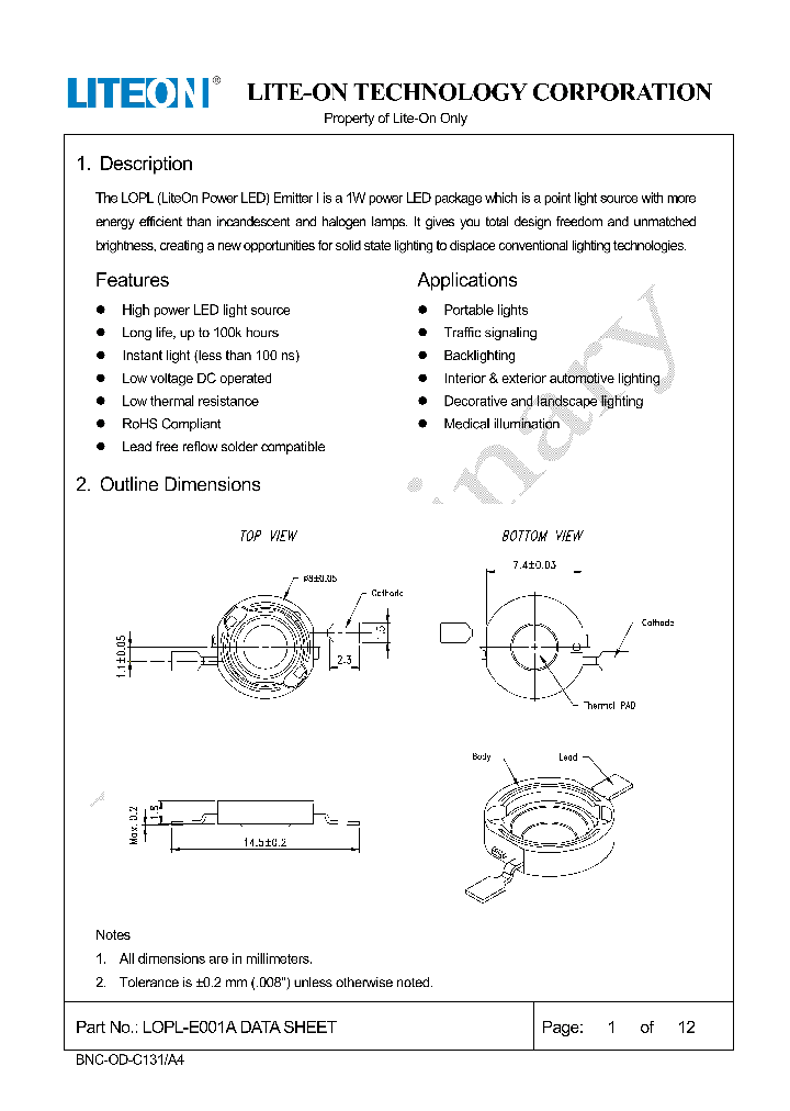 LOPL-E001A_9060524.PDF Datasheet