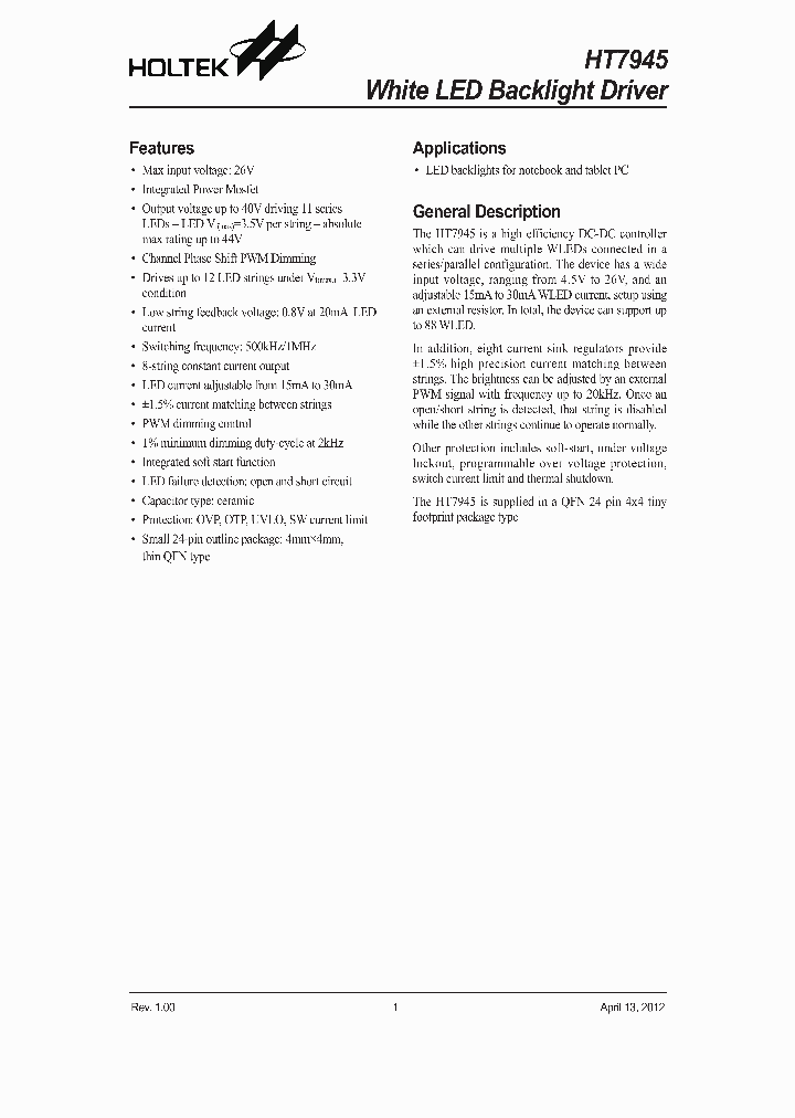 HT7945_9061185.PDF Datasheet