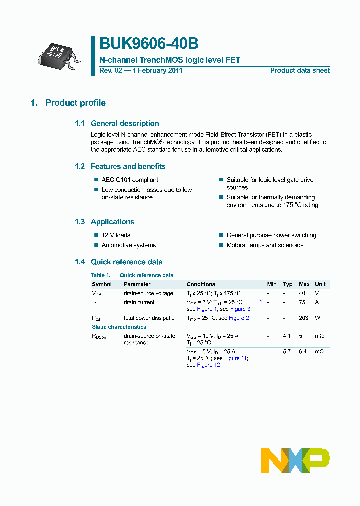 BUK9606-40B-15_9061768.PDF Datasheet