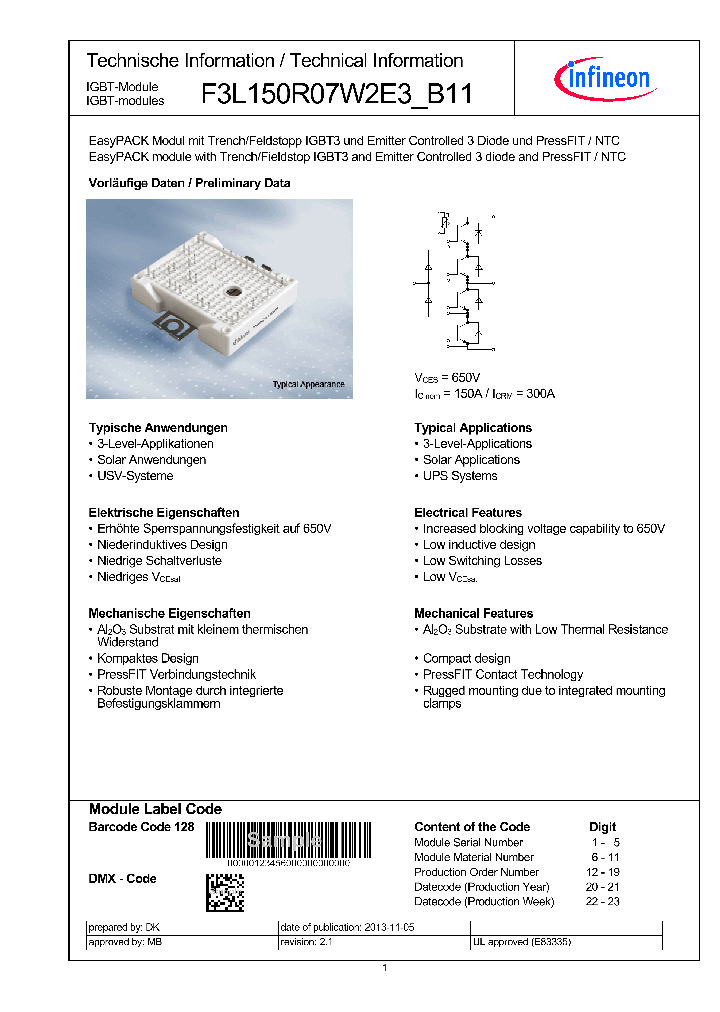 F3L150R07W2E3-B11_9062185.PDF Datasheet