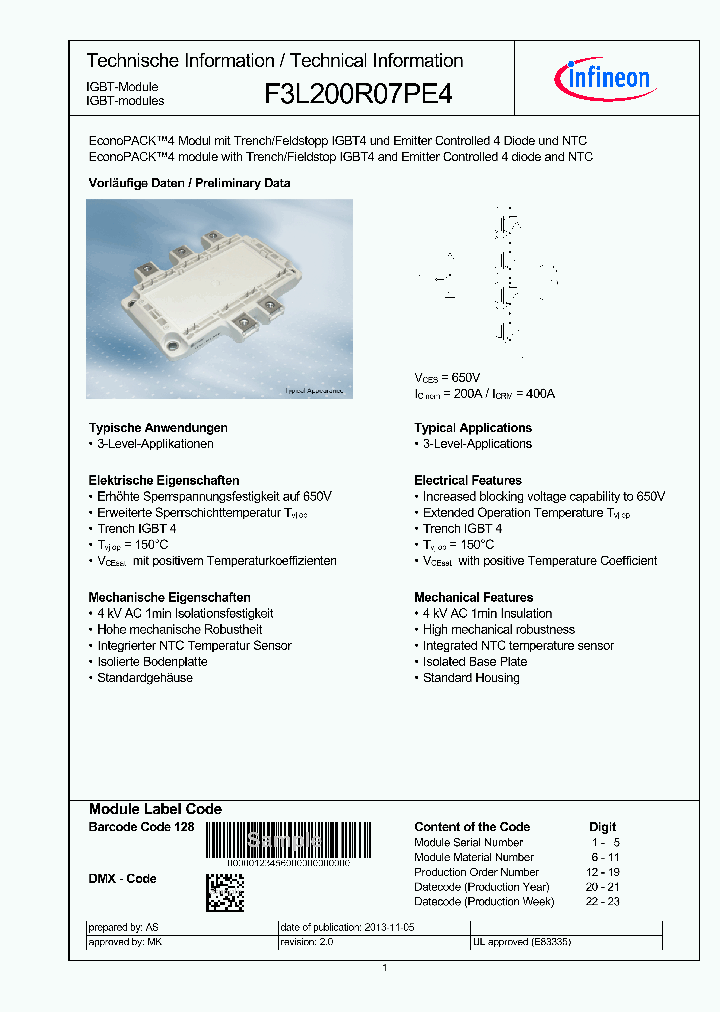 F3L200R07PE4_9062188.PDF Datasheet