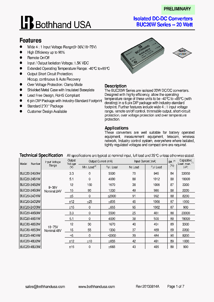 BUC20-24D1W_9062668.PDF Datasheet