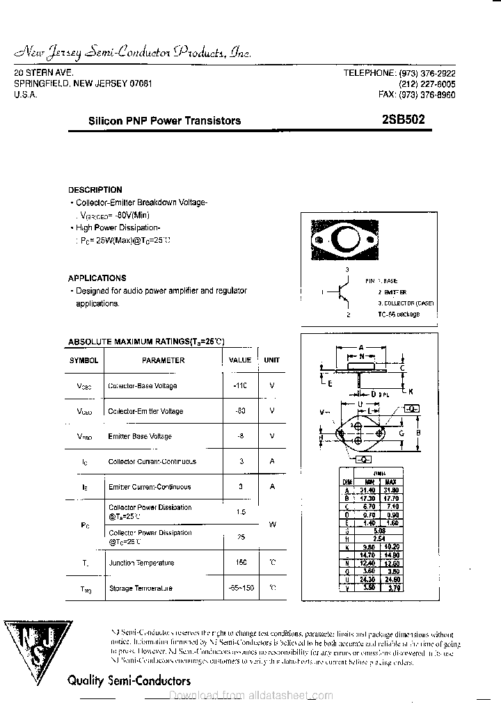 2SB502_9062787.PDF Datasheet