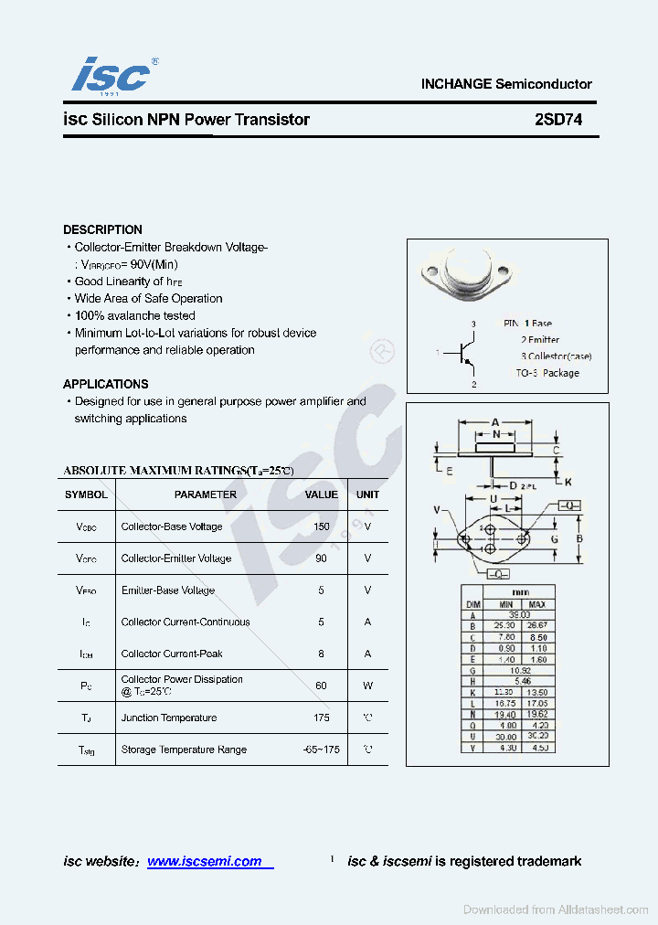 2SD74_9062804.PDF Datasheet