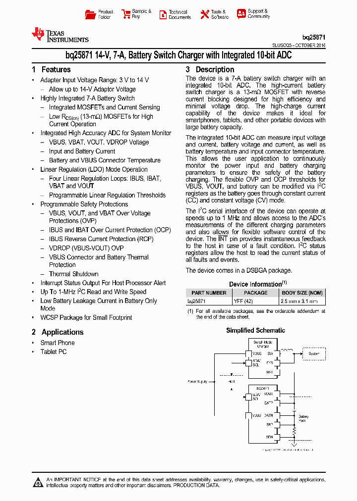 BQ25871YFFT_9062980.PDF Datasheet