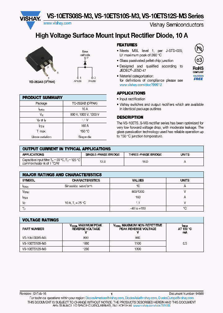 VS-10ETS10STRL-M3_9063221.PDF Datasheet