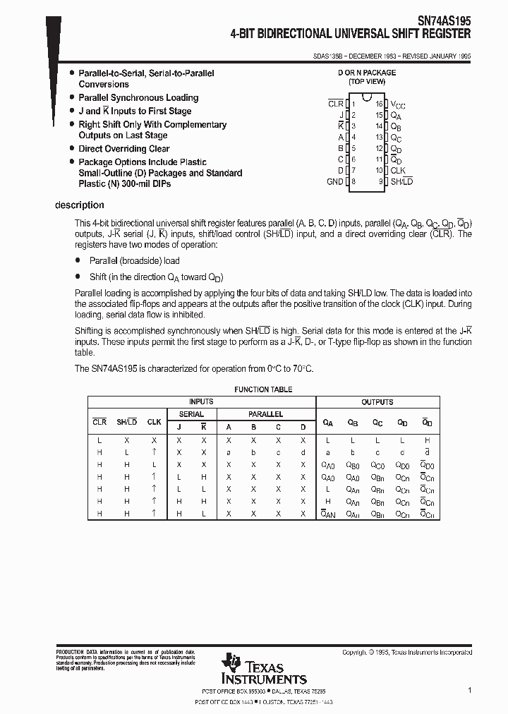 SN74AS195_9063236.PDF Datasheet