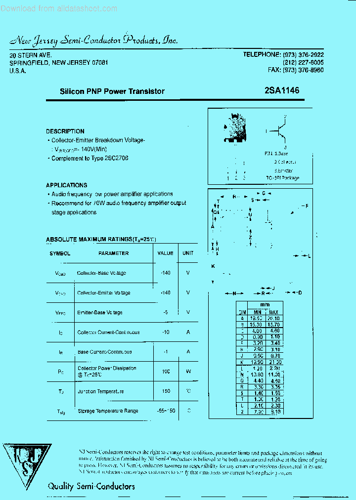 2SA1146_9064076.PDF Datasheet