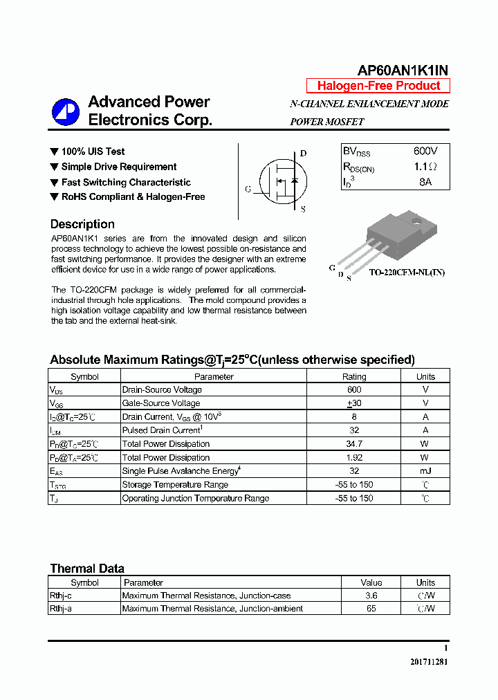 AP60AN1K1IN_9065405.PDF Datasheet
