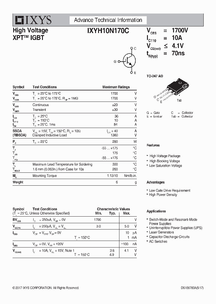 IXYH10N170C_9065582.PDF Datasheet