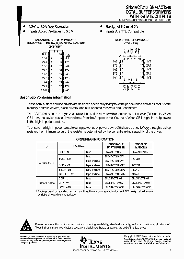 SN74ACT240DWE4_9066551.PDF Datasheet