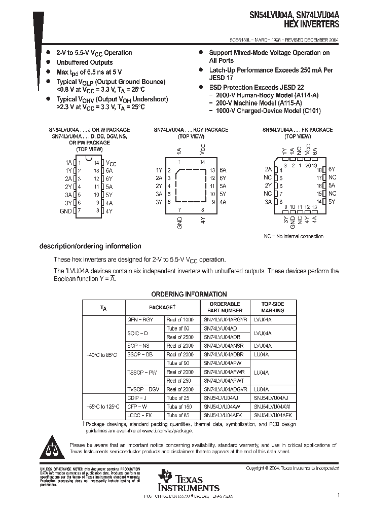 SN74LVU04ARGYRG4_9066795.PDF Datasheet