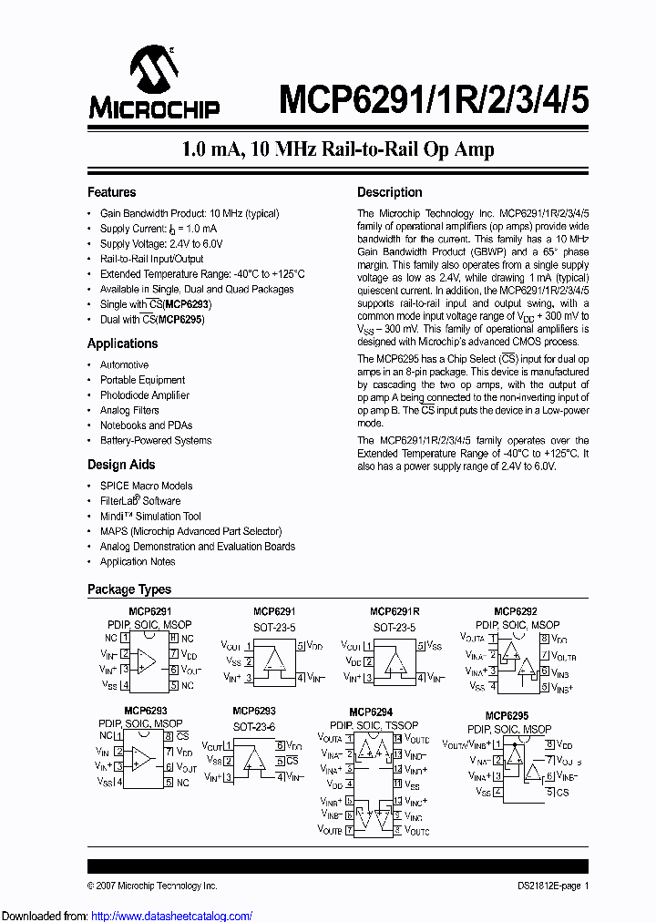 MCP6292T-EMSVAO_9066861.PDF Datasheet