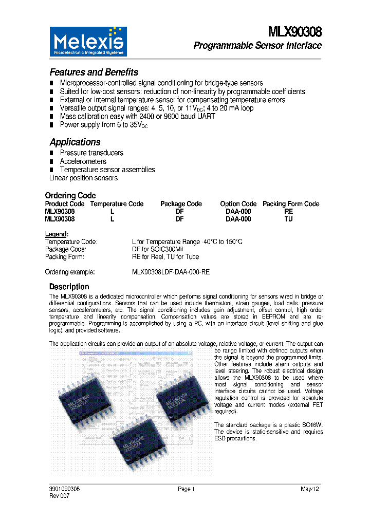 MLX90308_9067160.PDF Datasheet