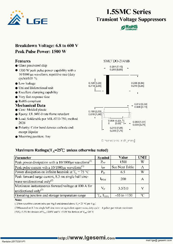 15SMC380A_9067724.PDF Datasheet