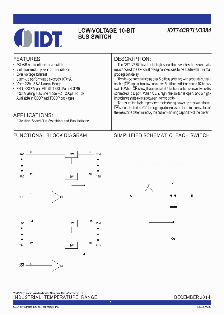 IDT74CBTLV3384_9067801.PDF Datasheet
