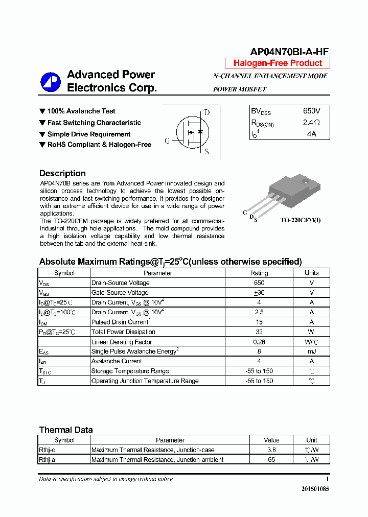 AP04N70BI-A-HF-16_9069839.PDF Datasheet