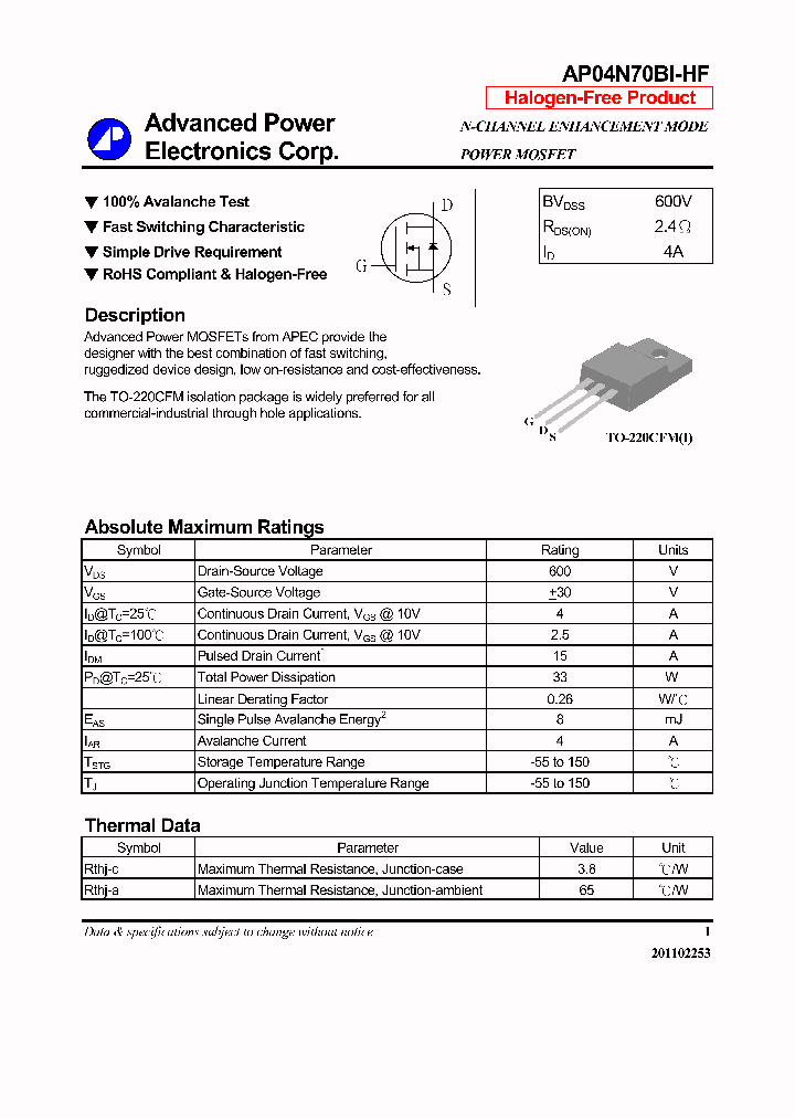 AP04N70BI-HF-14_9069843.PDF Datasheet